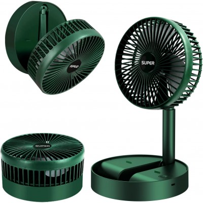 Ventilator, pliabil, cu acumulator, verde, 9W