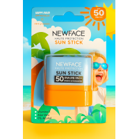 Stick NEWFACE, protecție solară pentru copii SPF 50PA+++ 10g,  NF-1010-2