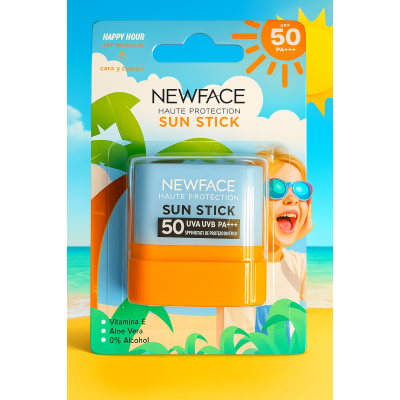 Stick NEWFACE, protecție solară pentru copii SPF 50PA+++ 10g,  NF-1010-2