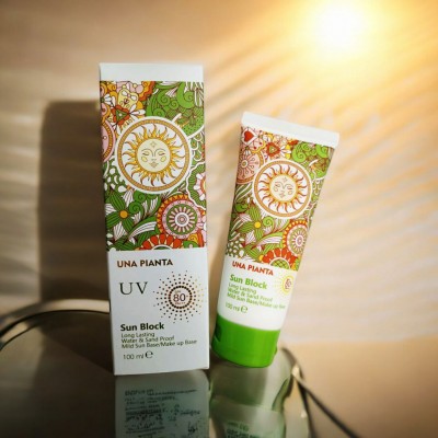 Crema de protectie solara UNA PIANTA, SPF 80, PA +++, Glutathione, 100ml