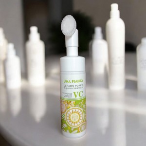 Пенка для умывания с массажной щеточкой 150ml, чистые поры, Una Pianta