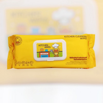 Șervețele umede pentru curatare in bucătărie Hardworking Duck 100 buc