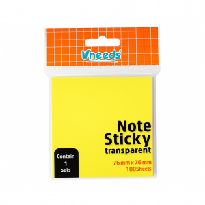 Hârtie pentru notițe 76x76mm / 100 foi, Vneeds, cu adeziv,V1801