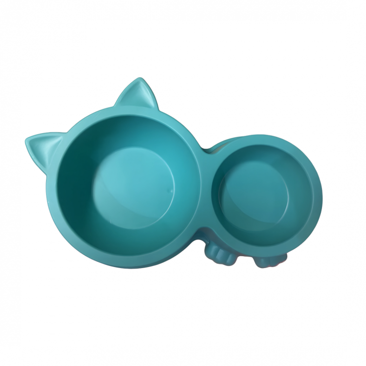 Миска двойная для домашних животных Cat