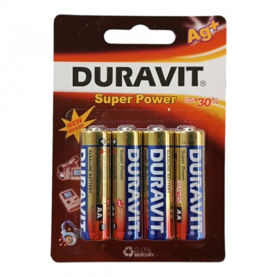 Батарейки Duravit Alkaline AA блистер (4шт)