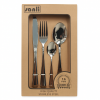 Столовые приборы Sanli 16шт, нержавеющая сталь, глянцевый