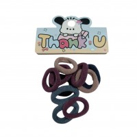 Резинка для волос 2.5см, набор 10шт, цветные