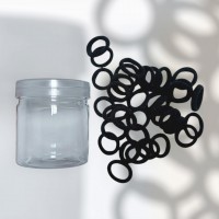 Резинка для волос 2.5см, в наборе 30шт, черный