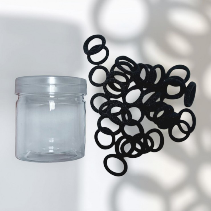 Резинка для волос 2.5см, в наборе 30шт, черный Резинка для волос 2.5см, в наборе 30шт, черный