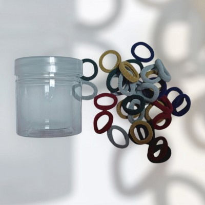 Резинка для волос 2.5см, в наборе 30шт, цветные