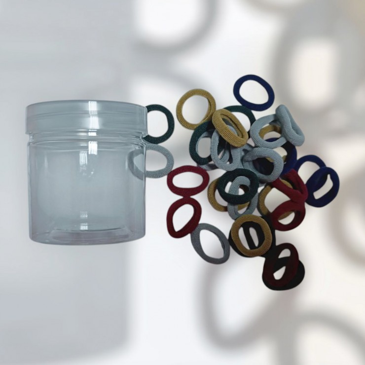 Резинка для волос 2.5см, в наборе 30шт, цветные