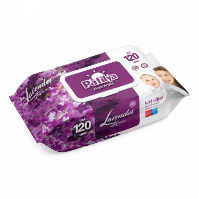Салфетки влажные Pafilya, Lavender, 120 шт