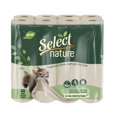 Бумага туалетная  SELECT NATURE, 32 рул.