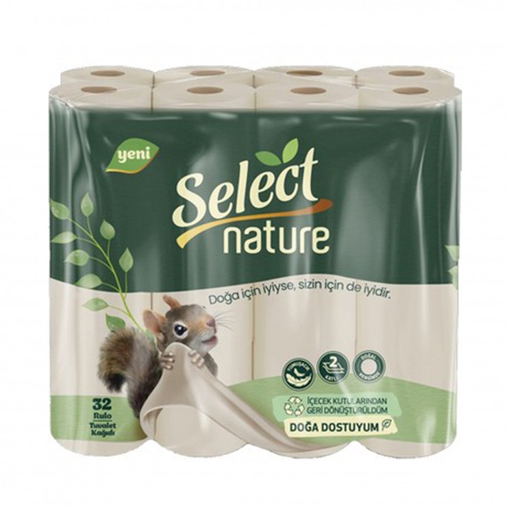Бумага туалетная  SELECT NATURE, 32 рул.