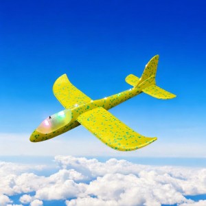 Avion din polistiren, cu iluminare, 47cm