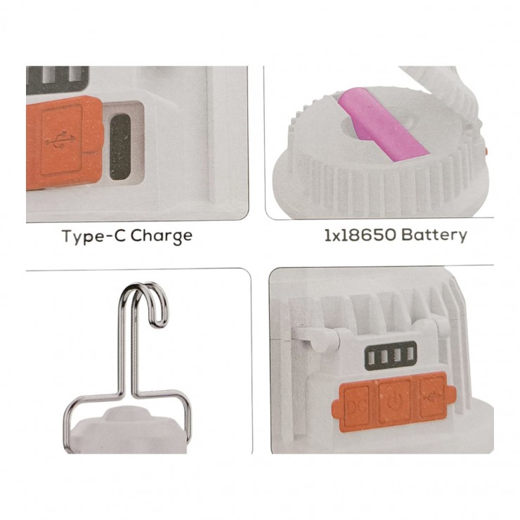 Bec cu baterie solara Hurry Bolt 100W
