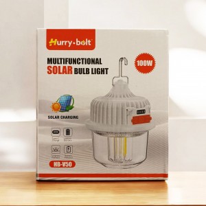 Лампочка на солнечном аккумуляторе Hurry Bolt 100W
