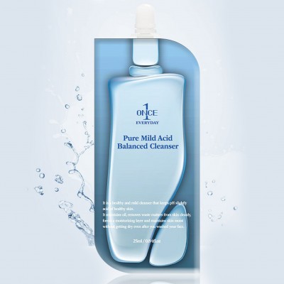 Пенка для умывания лица с кислотами AHA, Chamos Once Everyday Pure Mild Acid Balanced Cleanser, 25ml