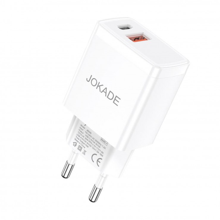 Адаптер зарядки Jokade  PD30W + QC18W JB099