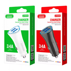 Авто адаптер Jokade JH-005, LED, Dual USB, 3,4A