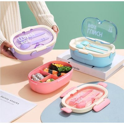 Контейнер для еды / Ланчбокс с вилкой  Wonderful Life  (Light Blue / Pink) Контейнер для еды / Ланчбокс с вилкой  Wonderful Life  (Light Blue / Pink)