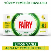 Servetele umede FAIRY pentru curatare, aroma lamaie100 buc
