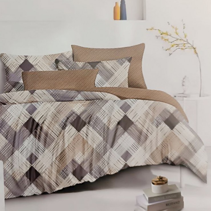 Set lenjerie de pat Colorful Home / Satin / Euro