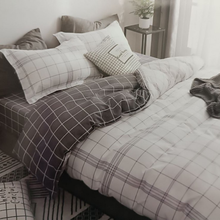 Set lenjerie de pat Colorful Home / Satin / Euro