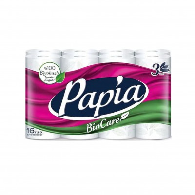 Туалетная бумага Papia Bio Care 3 сл. 16 рул.