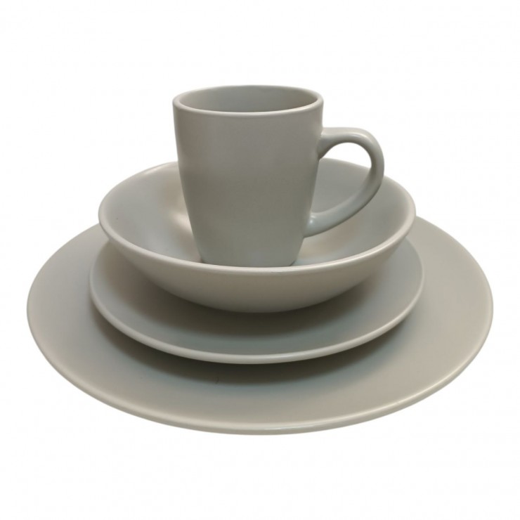 Набор посуды 16 ед, керамика, Dinner set (серо - бежевый) Набор посуды 16 ед, керамика, Dinner set (серо - бежевый)
