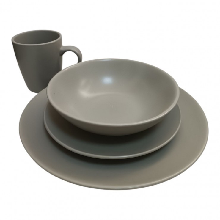 Набор посуды 16 ед, керамика, Dinner set (серо - бежевый) Набор посуды 16 ед, керамика, Dinner set (серо - бежевый)