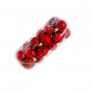 Шары елочные 24 шт. D4, B-4612, Красные Шары елочные 24 шт. D4, B-4612, Красные