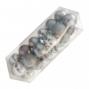 Шары елочные 24 шт. D6, B-6618, Серебристые Шары елочные 24 шт. D6, B-6618, Серебристые