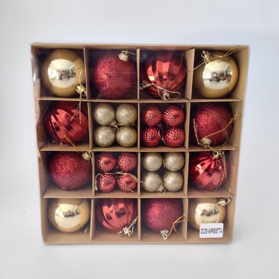 Шары елочные набор 44 шт D6,D3, WRB25-5774, золотистые и красные Шары елочные набор 44 шт D6,D3, WRB25-5774, золотистые и красные