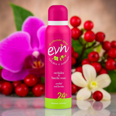 Дезодорант Evin Orhidea & Bacche rosse 150 ml   / 24H