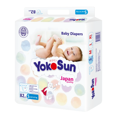 Scutece pentru copii YokoSun Japan Quality S, >6 kg, 82 buc