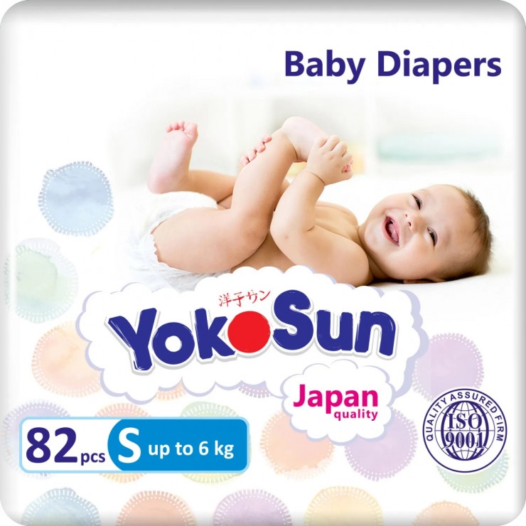 Scutece pentru copii YokoSun Japan Quality S, >6 kg, 82 buc