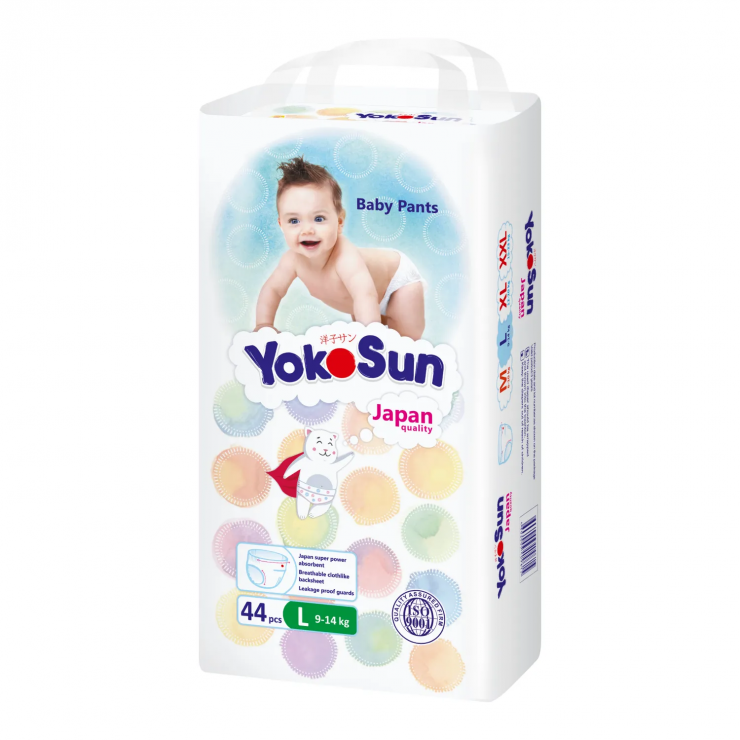 Трусики - подгузники YokoSun Japan Quality  (9-14 кг), L, 44 шт