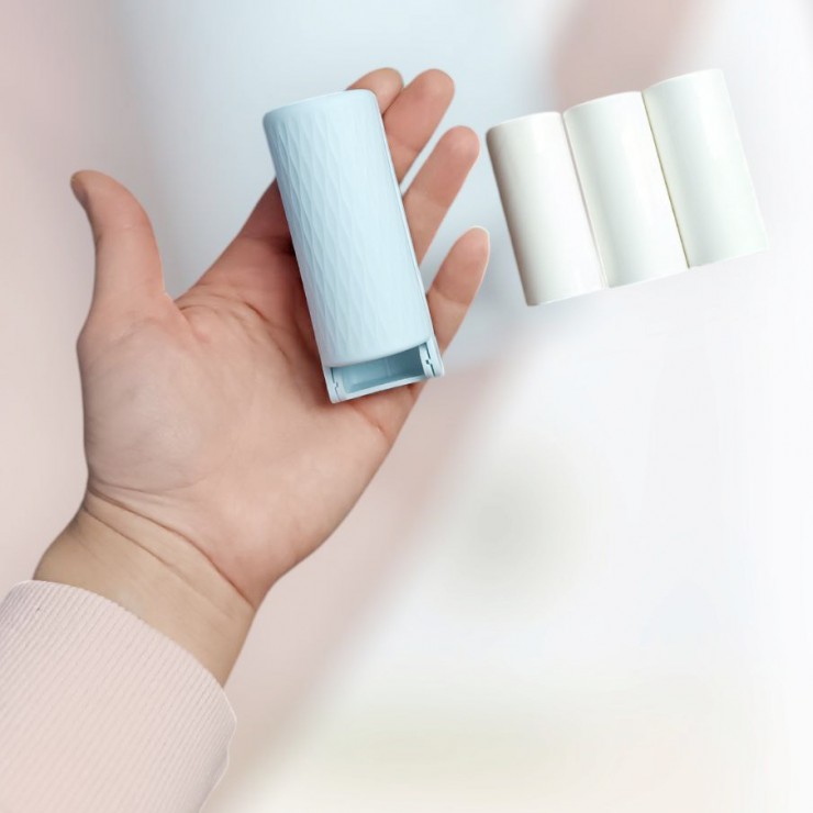 Rola mini pentru haine, 6cm, in husa, cu 3 rezerve