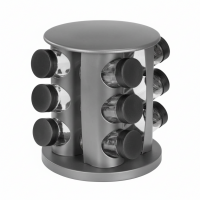 Органайзер для специй Spice Carousel 12 шт, стекло, серый