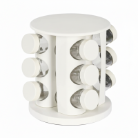 Органайзер для специй Spice Carousel 12 шт, стекло, молочный