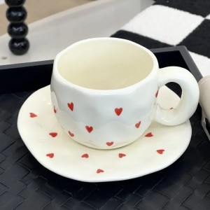 Чашка с блюдцем, Hearts, 300ml Чашка с блюдцем, Hearts, 300ml