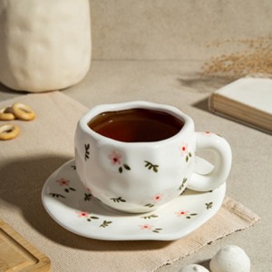 Чашка с блюдцем, Flowers, 300ml Чашка с блюдцем, Flowers, 300ml