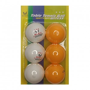Мячи для настольного тениса Witess 6шт, S281--3 Мячи для настольного тениса Witess 6шт, S281--3