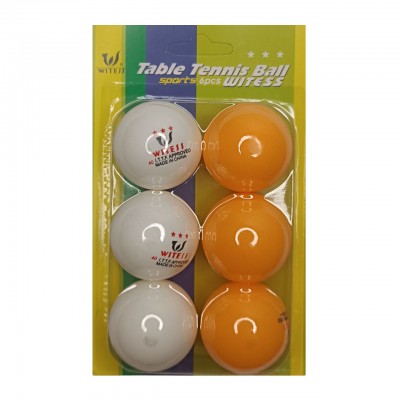 Minge pentru tenis de masa Witess, 6 buc Minge pentru tenis de masa Witess, 6 buc
