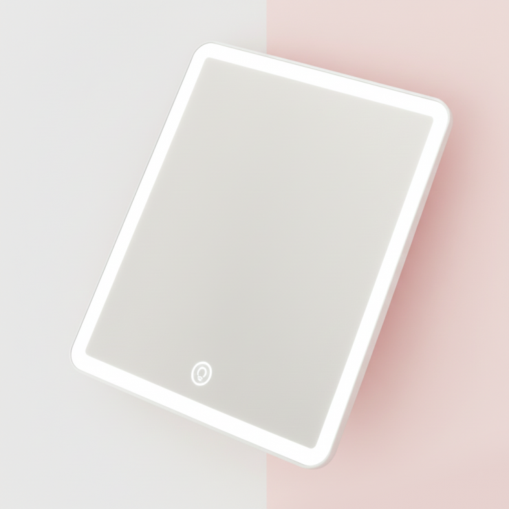 Oglinda de masa cu iluminare led, 20 x 23 cm Oglinda de masa cu iluminare led, 20 x 23 cm