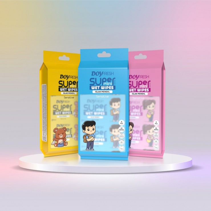 Салфетки DOYFRESH, влажные, mini, Blue, набор 8 шт