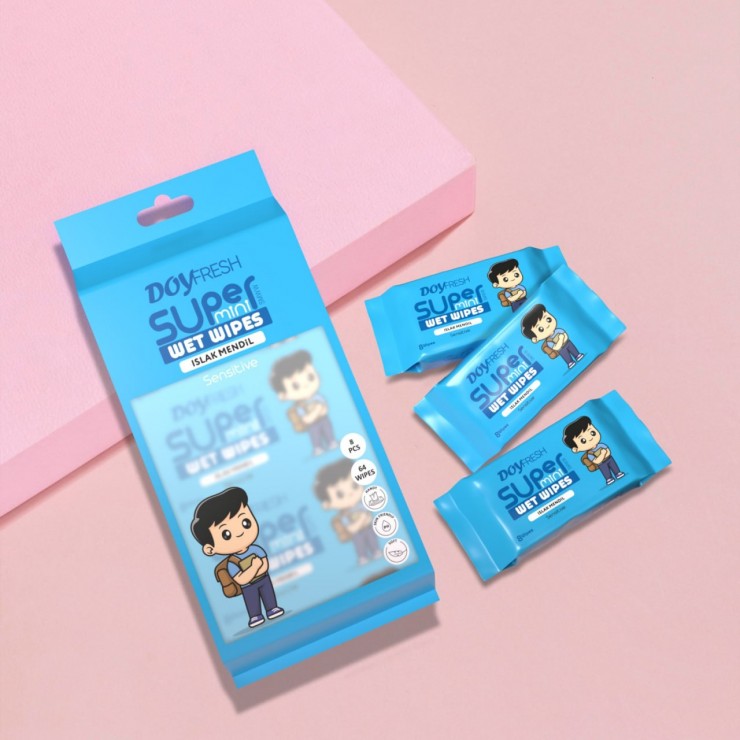 Салфетки DOYFRESH, влажные, mini, Blue, набор 8 шт
