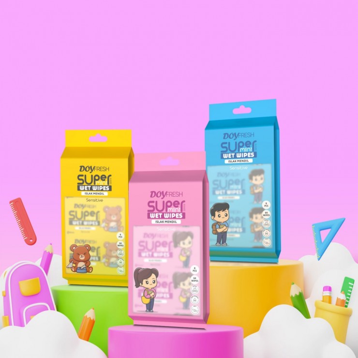 Салфетки DOYFRESH, влажные, mini, Yellow, набор 8 шт
