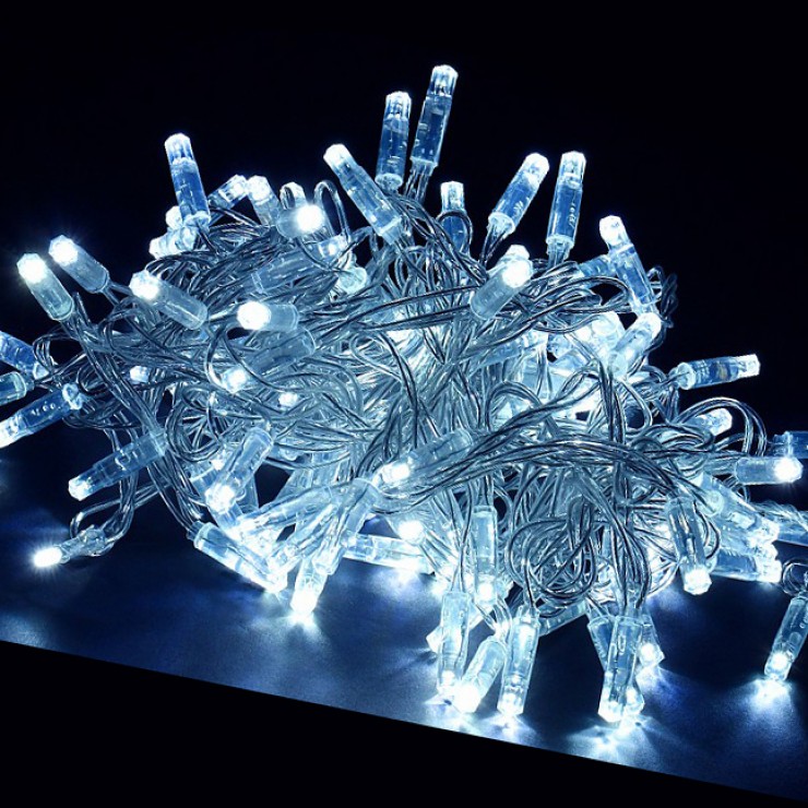 Ghirlanda, 16m, PVC, 200 becuri led, lumina rece alba Ghirlanda, 16m, PVC, 200 becuri led, lumina rece alba